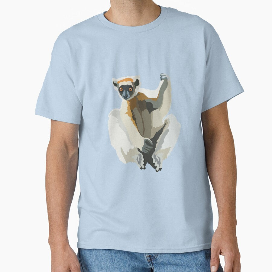 G is for Golden Crowned Sifaka, Golden Crowned Sifaka Illustration – Rare Madagascar Lemur Art for Wildlife Enthusiasts by PrettylittlepastelUk