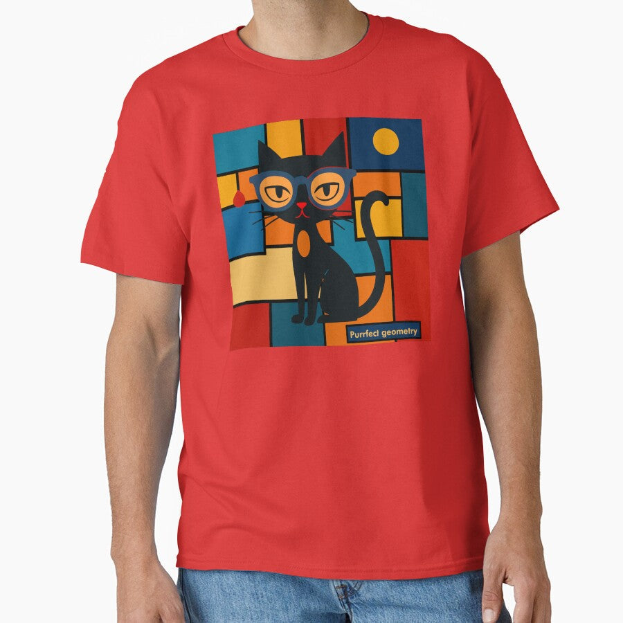 Purrfect Geometry – Retro Modern Cat Design by ElisabethRaven