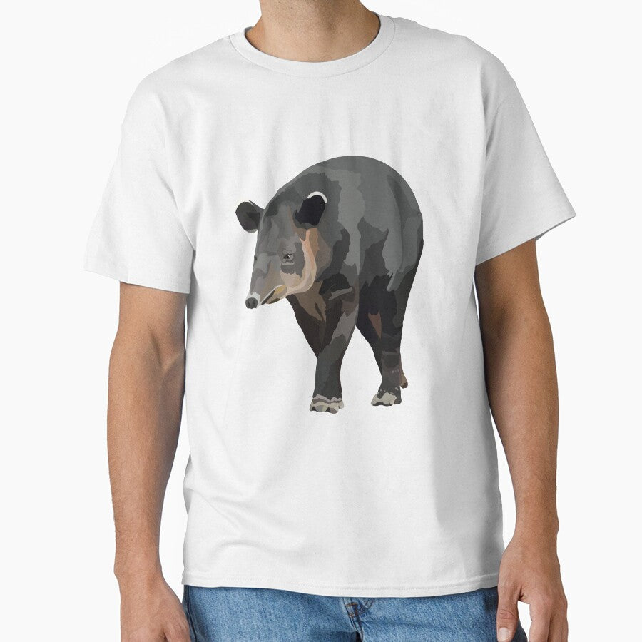 B is for Baird’s Tapir,Tapir Artwork – Unique Tropical Mammal Illustration and Wildlife Design by PrettylittlepastelUk