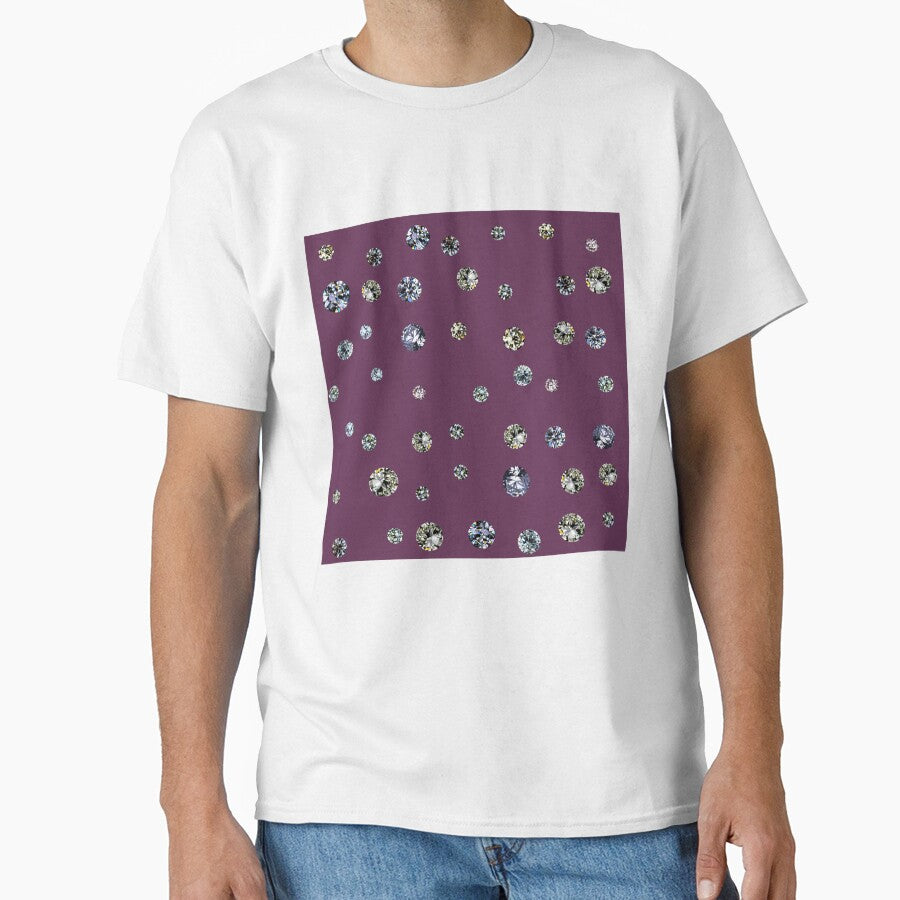 Printed image of Diamond pattern on dark purple by JaReVa