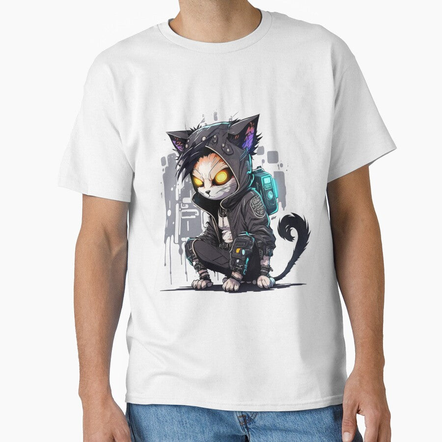 Hacker Cat Cyberpunk by Shaani