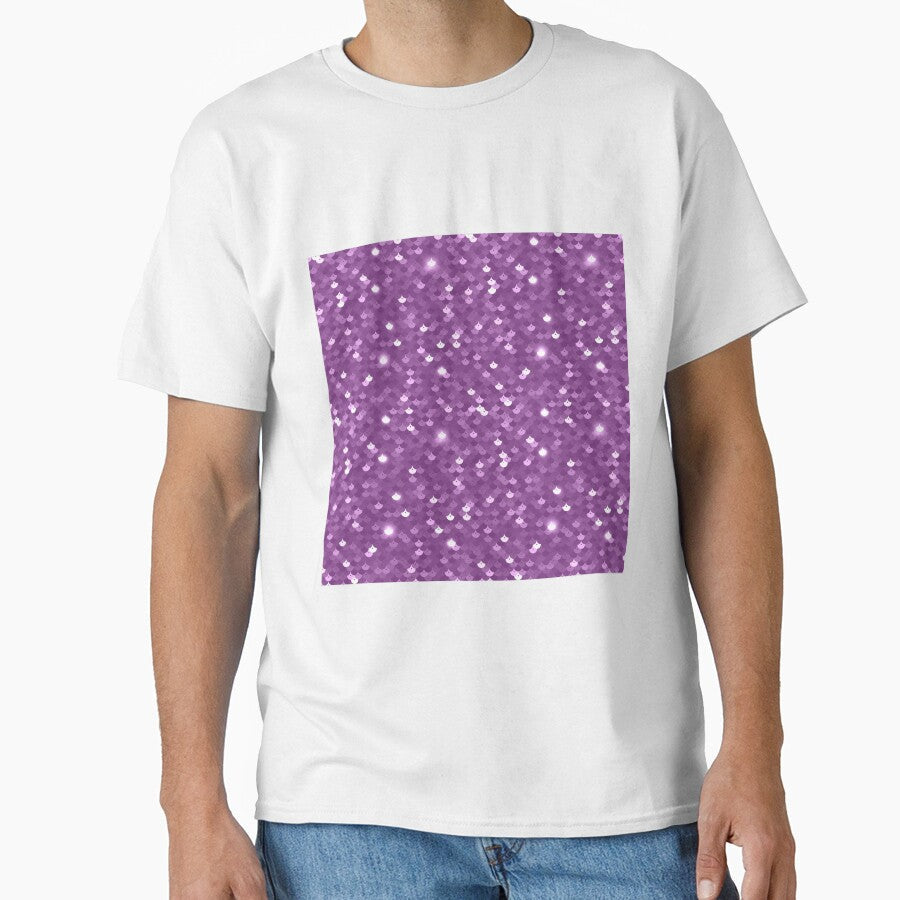 Printed image of sparkling purple Mermaid Tail Scales - seamless pattern by JaReVa