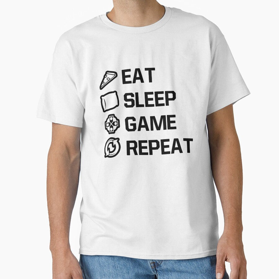 Eat, Sleep, Game, Repeat Statement Design by AM-Hobby-Hub