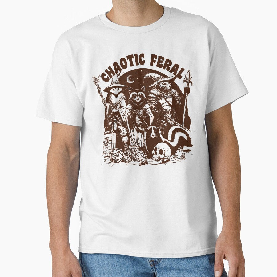 DND Funny RPG Alignment: Chaotic Feral. Trash animal party: critters, racoon, opossum, rat and skunk by DungeonAtelier