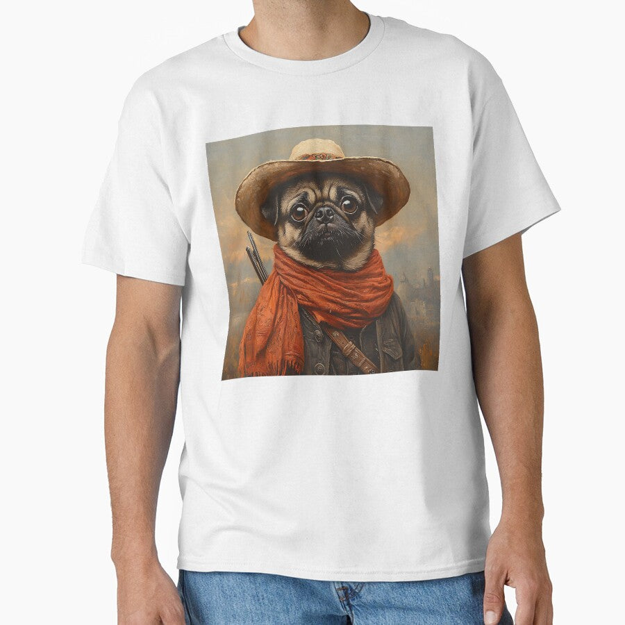 Mexican Cowboy Pug - Western Country Pug - Stylish Animal Art by Chrisjeffries24