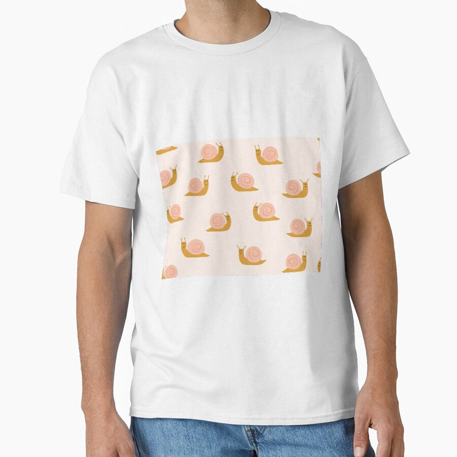 cute snails - gold and pink on cream by littlearrow