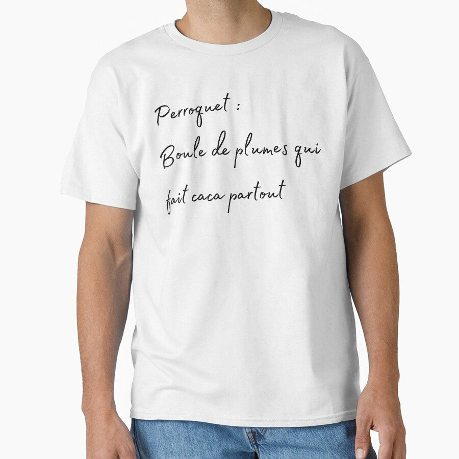 Parrot, Bird poop everyere french quote by L'Atelier Oranjade