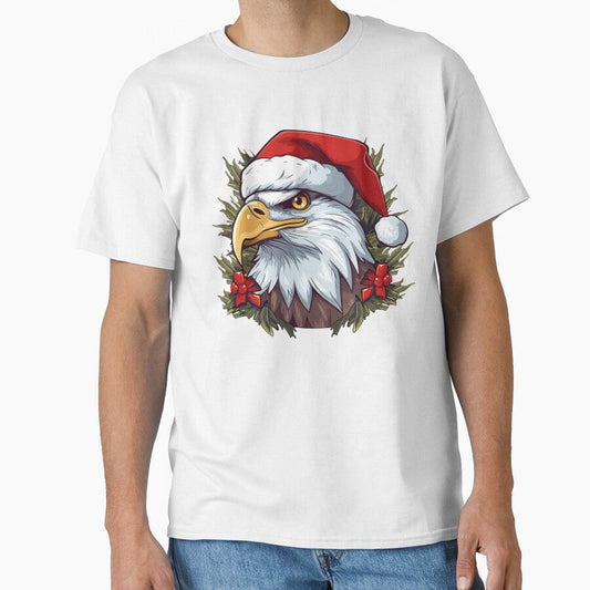 Adorable Christmas Eagle donning a Santa Claus hat by MOA-trends