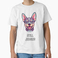 Still Judging – Cute Colorful Dog Illustration with Ironic Quote by Purdiole-art
