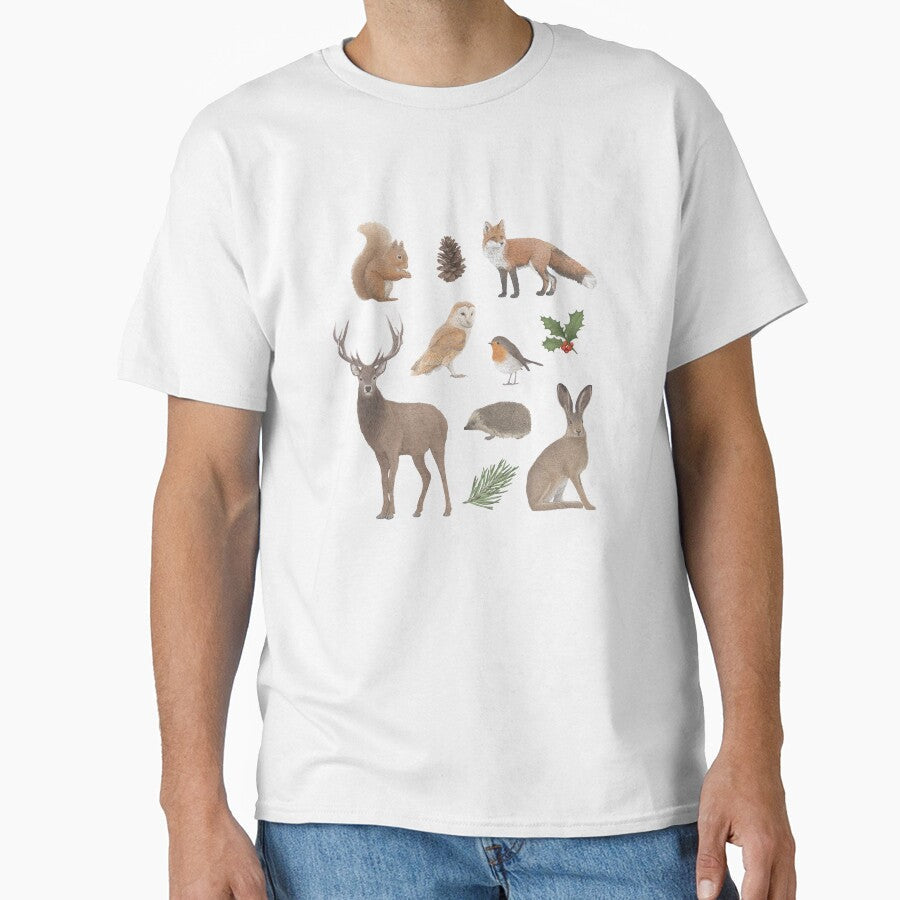 Christmas Wildlife Winter Animal Illustration by Lauren Fitton Illustration