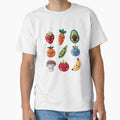 Kawaii Crochet Fruits and Vegetables Grid Design by NavigatorStreet