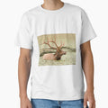 Elk In Pond 2 by Michael Cummings