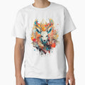 Colourful Reindeer Printed Graphic T-Shirt by KARSCORP