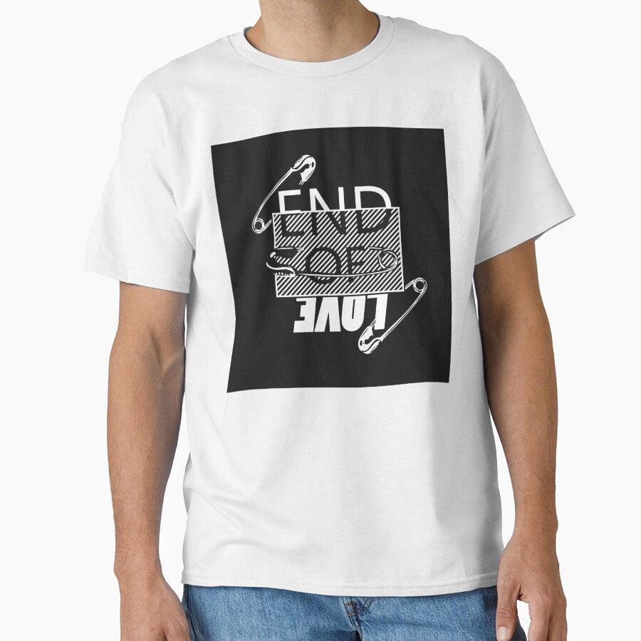 End Love Graphic Slogan Black Background by Peekonet