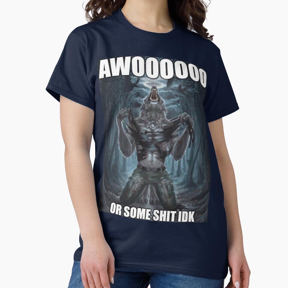 Wolf ripping shirt howling at the moon cringe edgy cursed alpha male by DisgustangCO