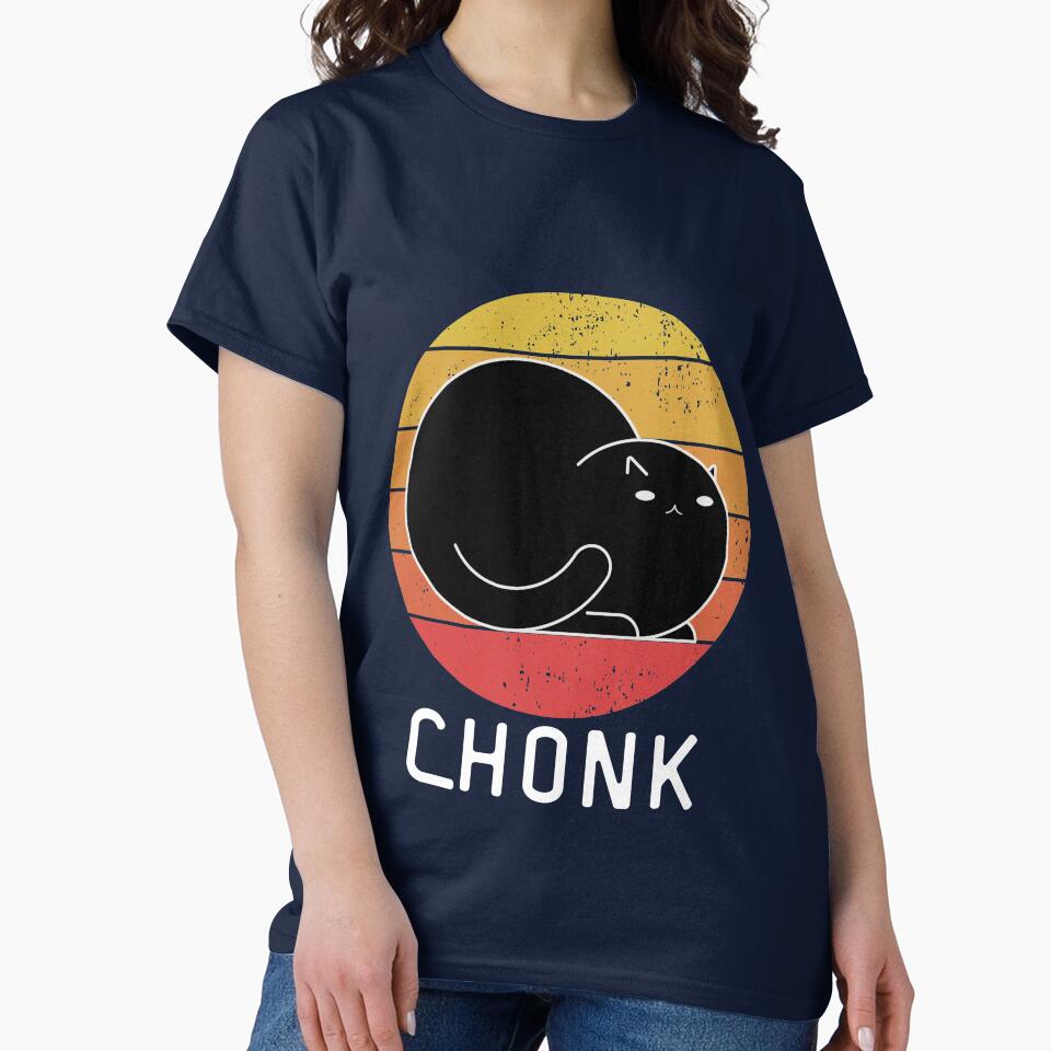 Funny Fat Cat Design Retro Vintage Chonk Cat For Cat Lovers by Kaladzishop