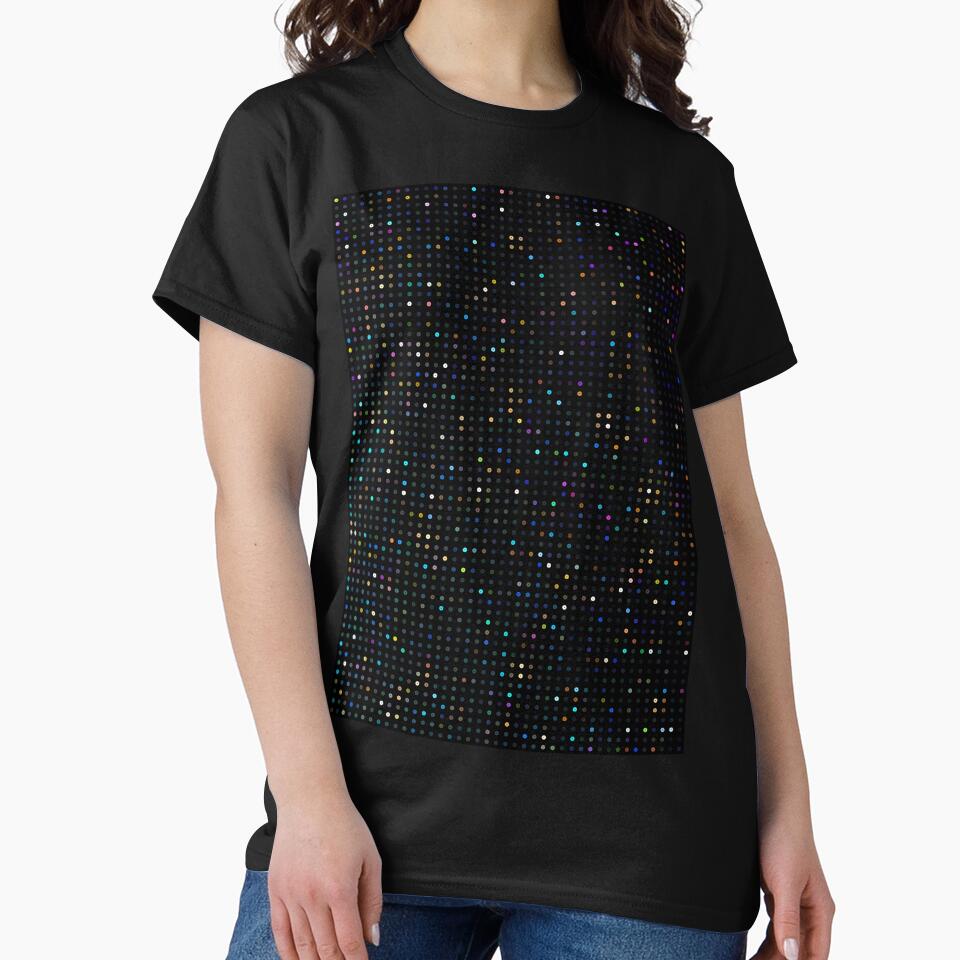 Printed image of shimmering sequins v8 on black by JaReVa