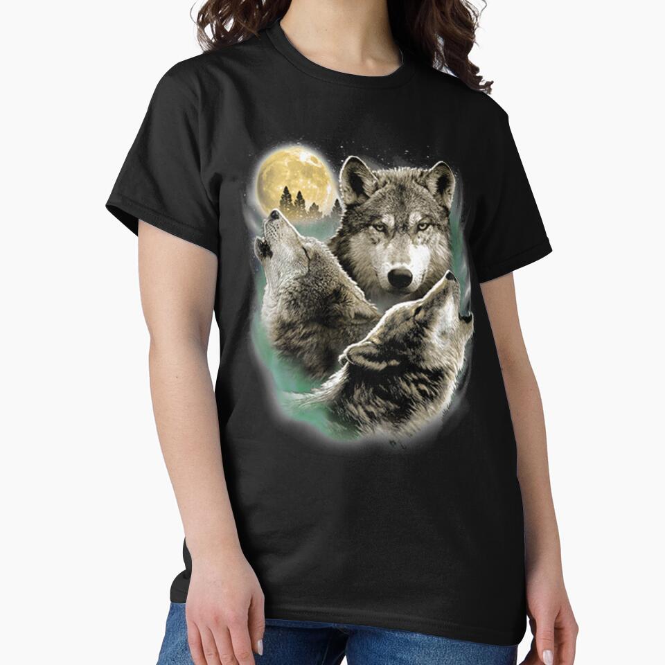 Three Wolves Howling in Moonlight by KA DESIGNS