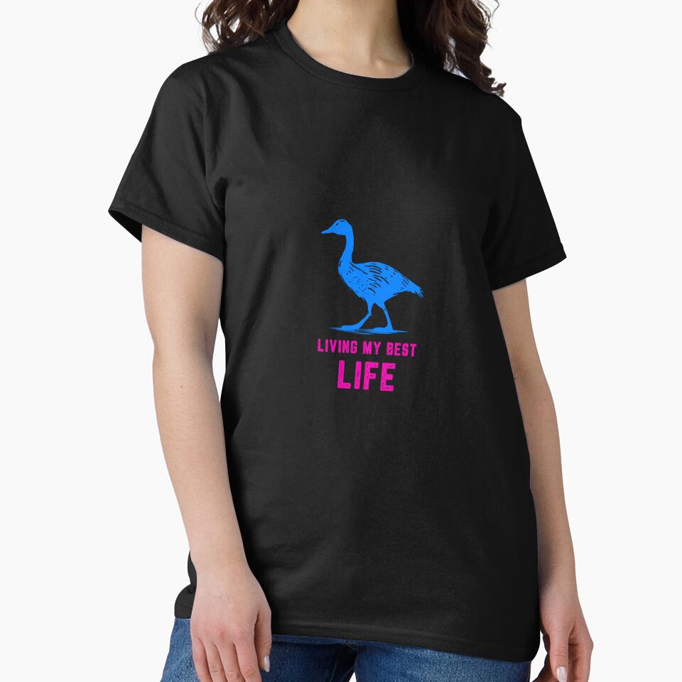 Picture of goose with living my best life by lucyinspace