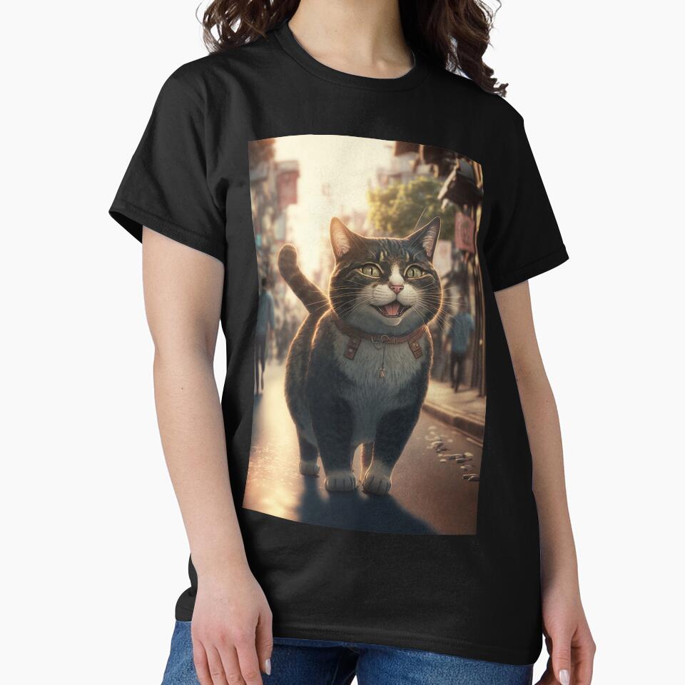 cute cat standing on the street by KoolArtDistrict