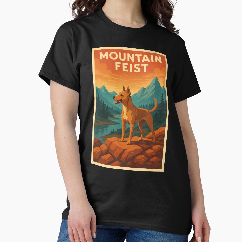 Mountain Feist Vintage Outdoor Poster by Flying Doggo