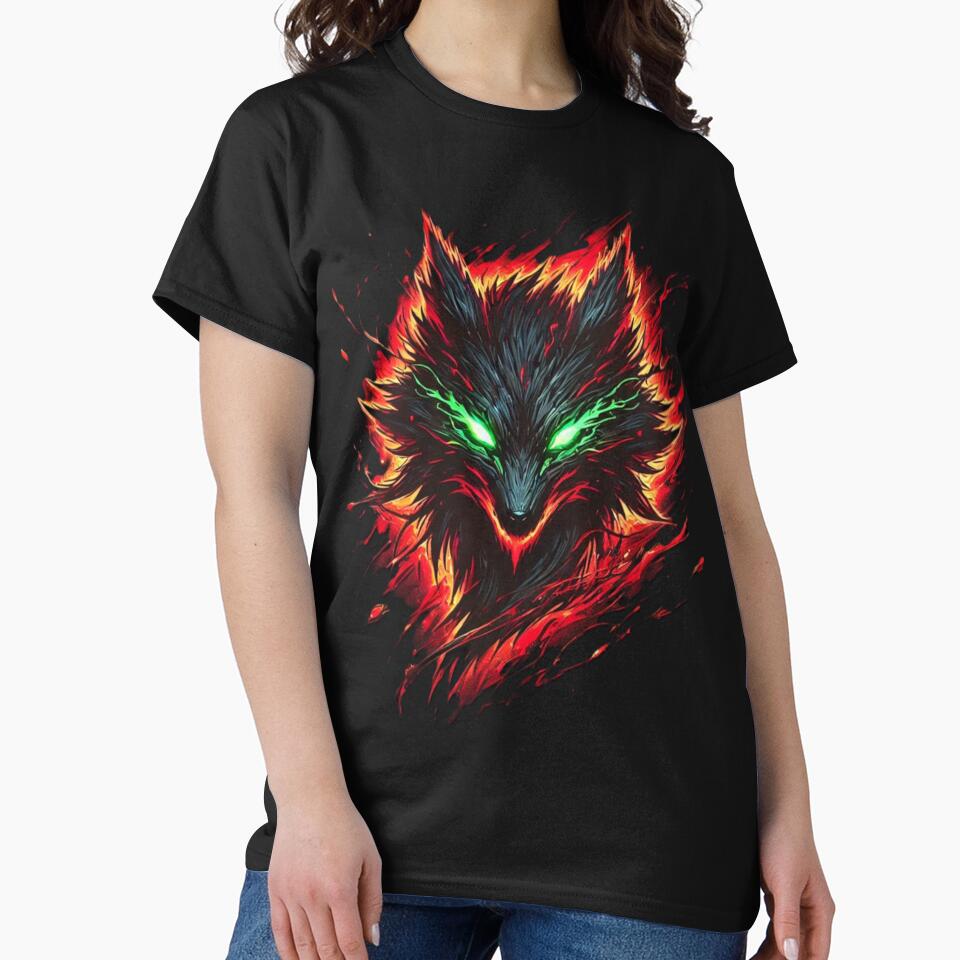 Flaming Wolf Spirit by Bartcorner
