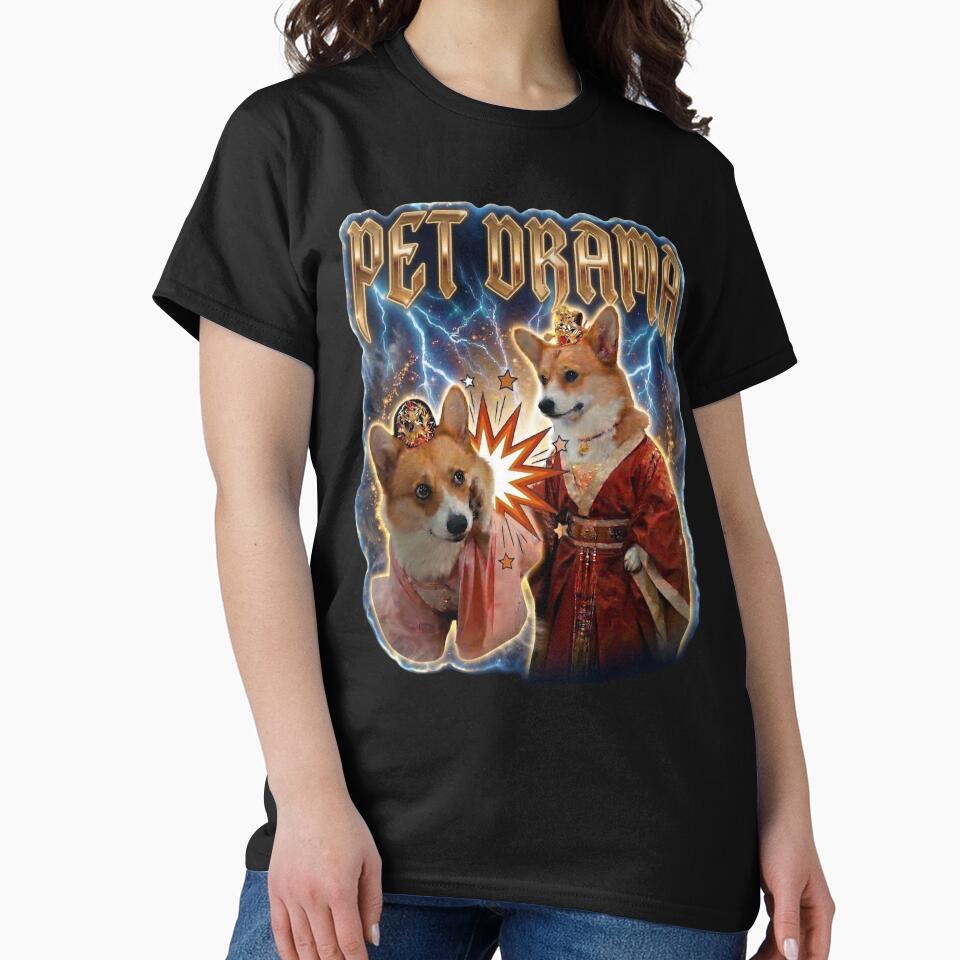 Pet Drama Corgi – Funny Dramatic Dog Meme Chaotic Cute Corgi Design by aiqdelicia