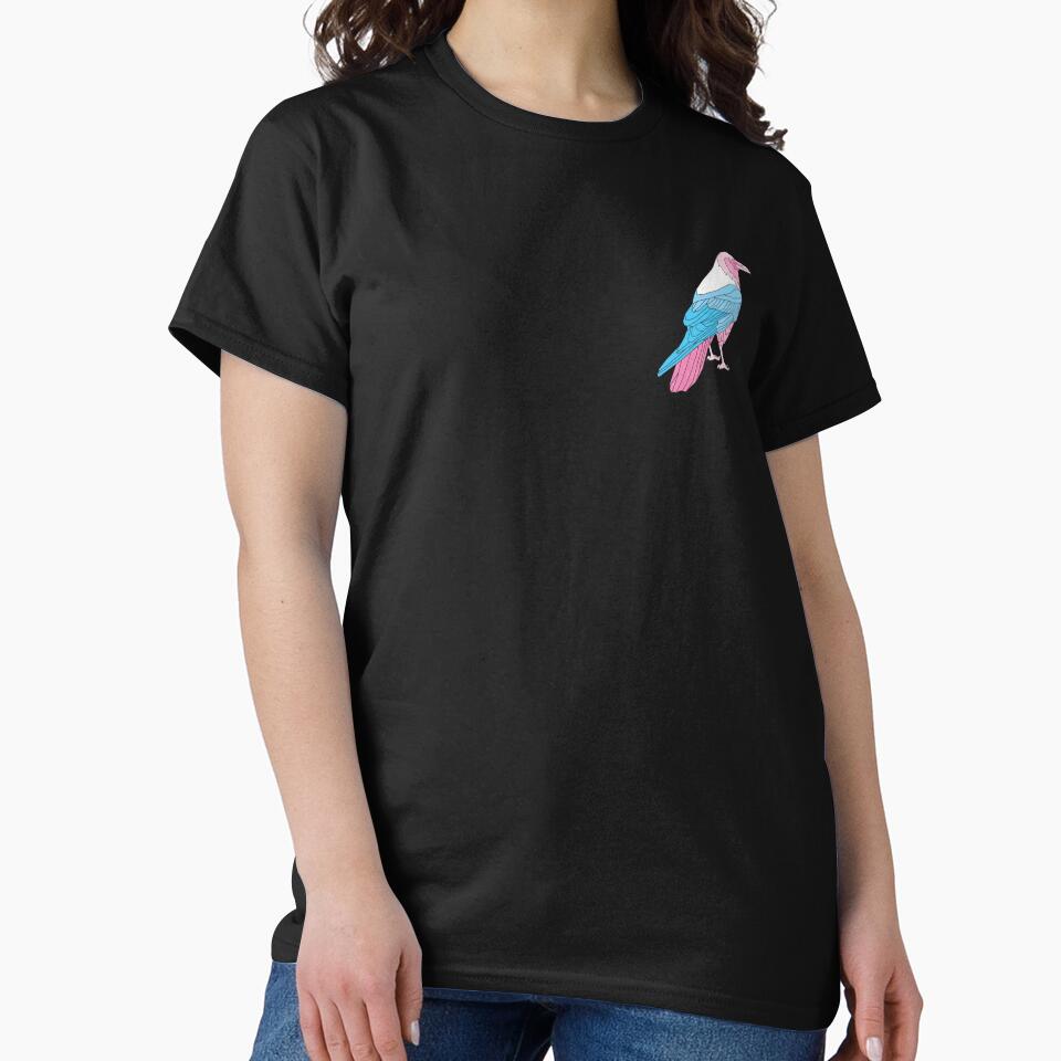 Pride bird: Transgender flag crow by Kleze
