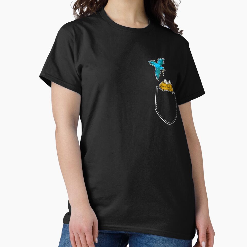 Pocket Bluebird Cute Nest with Hatching Eggs Graphic design by tronictees