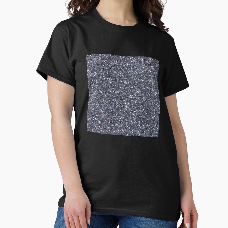 Printed image of sparkling silver glitter v18 by JaReVa