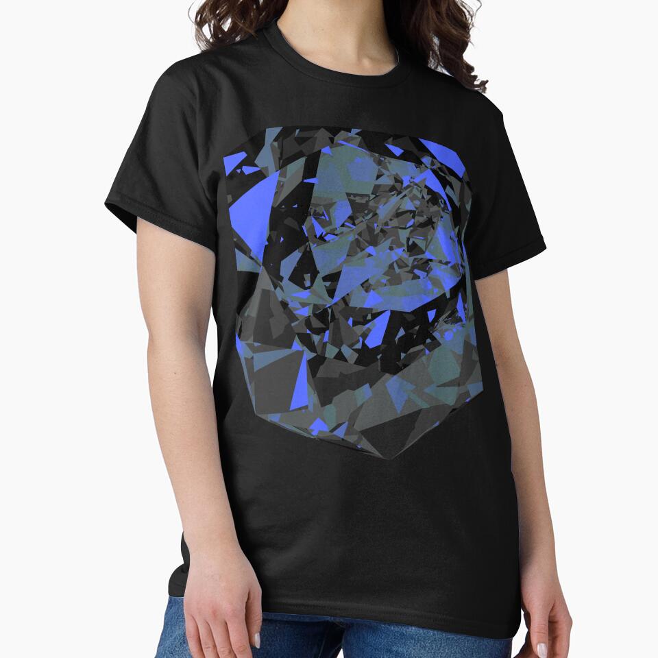 Printed image of blue diamond on black background by JaReVa