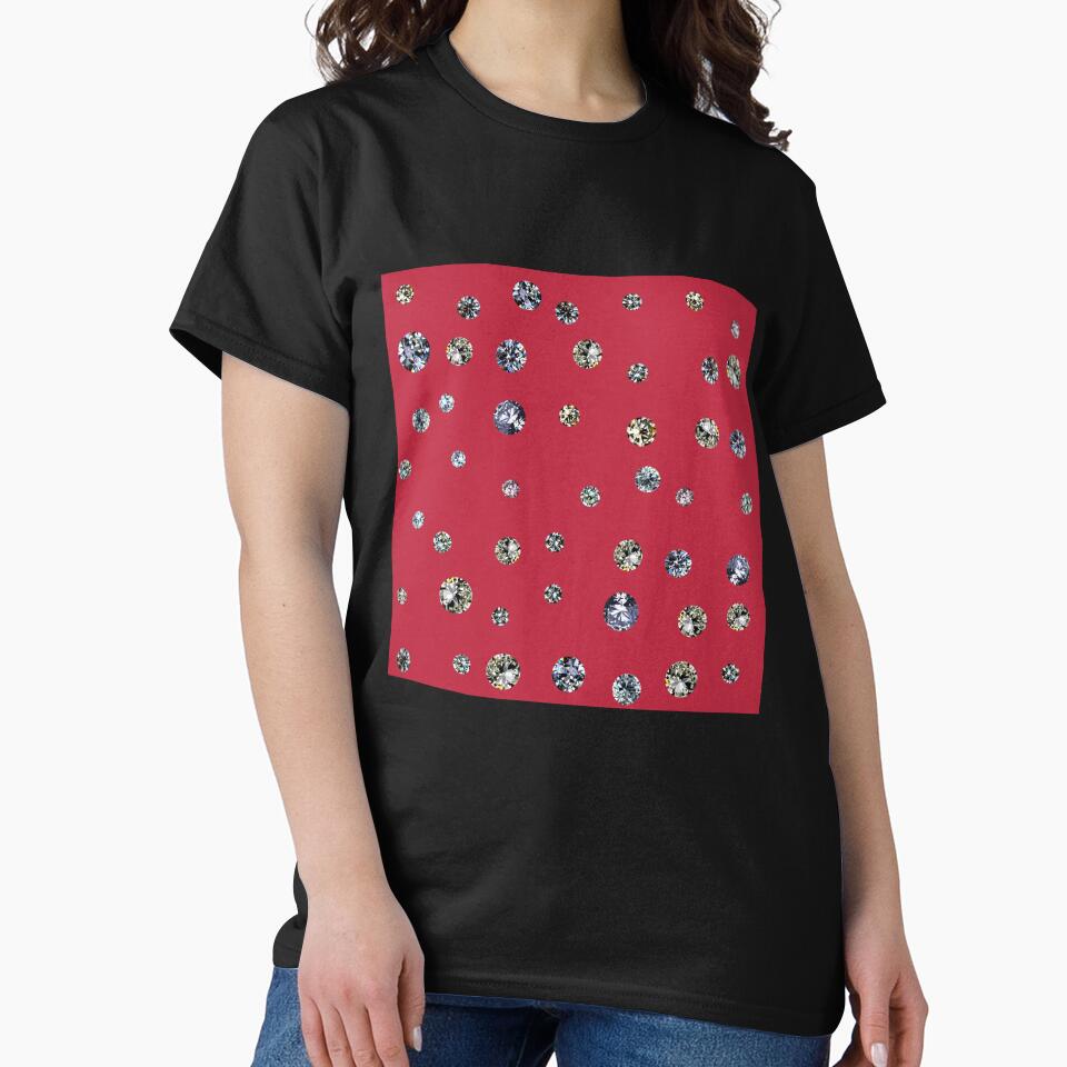 Printed image of Diamond pattern on red background by JaReVa