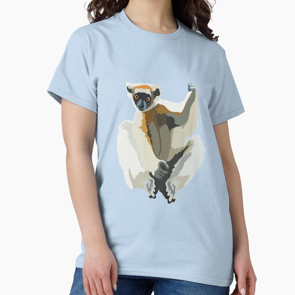 G is for Golden Crowned Sifaka, Golden Crowned Sifaka Illustration – Rare Madagascar Lemur Art for Wildlife Enthusiasts by PrettylittlepastelUk