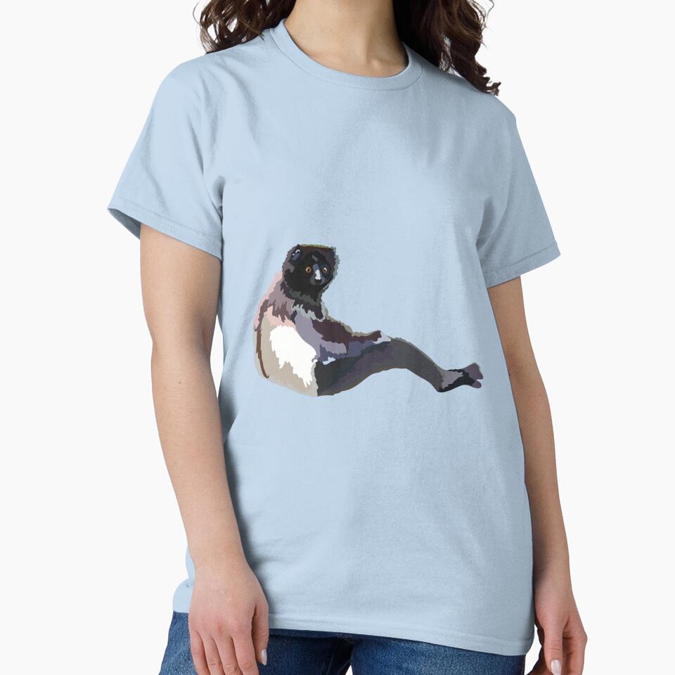 M is for Milne Edwards Sifaka, Milne-Edwards’ Sifaka Illustration – Madagascar Lemur Art for Wildlife Enthusiasts by PrettylittlepastelUk