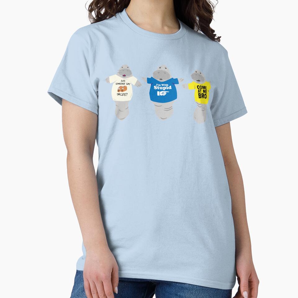 Three Manatees in Novelty Tees by BrobocopPrime
