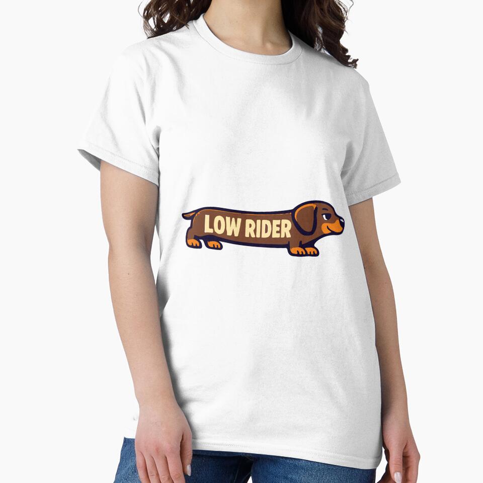 Low Rider Dachshund – Bold Funny Wiener Dog Design by EvolvCustoms