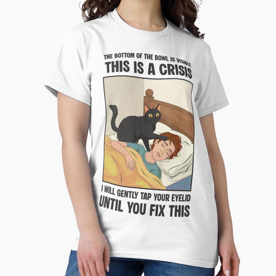 The Bottom Of The Bowl Is Visible - Funny Black Cat Eyelid Tap Poster by Stadify