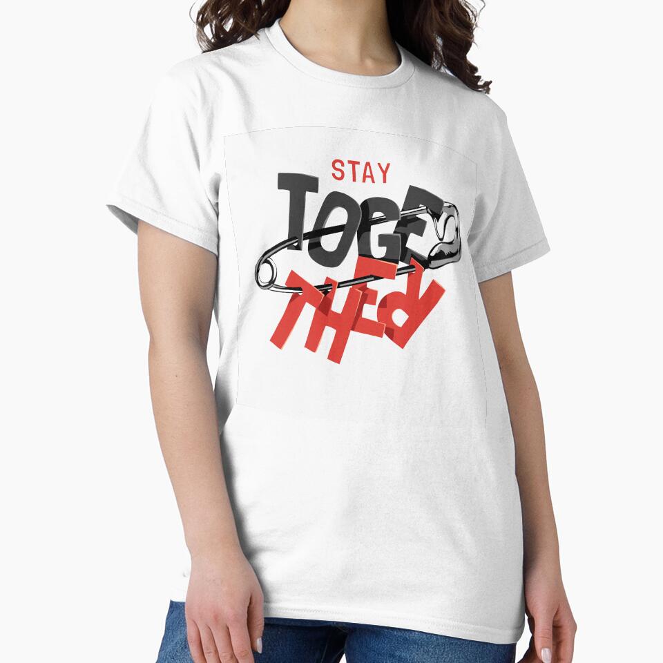 Stay Together Slogan Secure Pin Illustration by Peekonet
