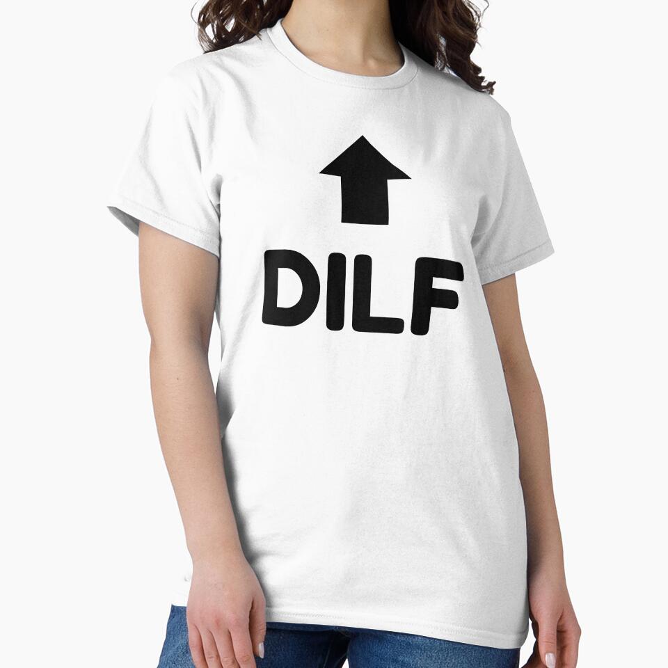 DILF Arrow Up Design – Funny Cheeky Adult Humour Gift by TheEkyShop