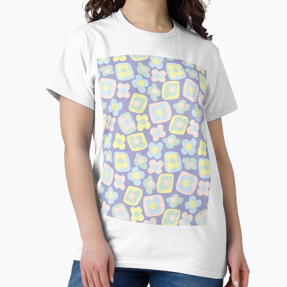 BOHO BOXY MODERN FLOWER PASTEL PURPLE by blomastudios