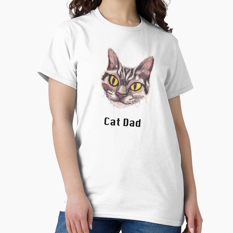 Cat Dad Cat Lover Cute Motif by LauraCoxArt