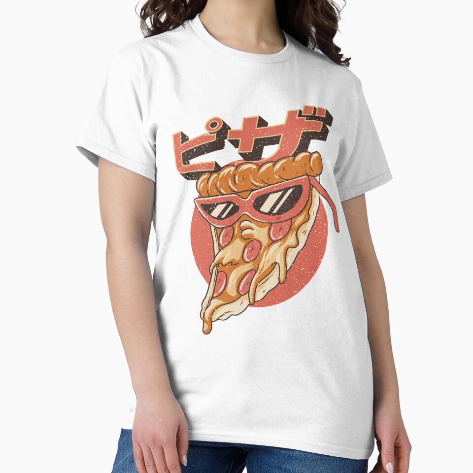 Kawaii Pizza Classic T-Shirt T-Shirt T-Shirt by afdesignz