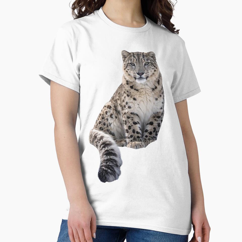 Snow Leopard in Winter Mountains – Majestic Wildlife Art by Darlin8888