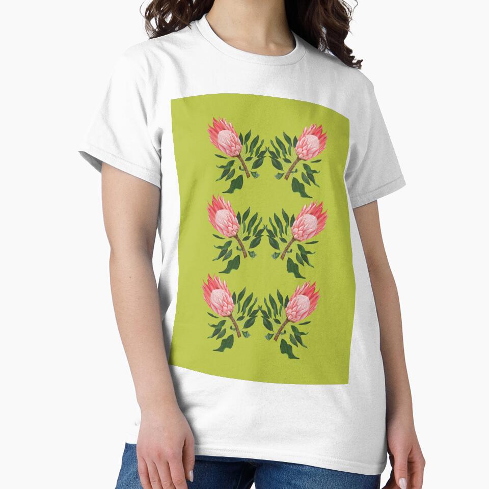 Proteas on lime by CLBArtDesign