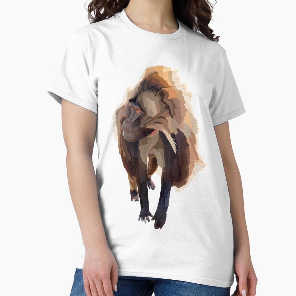 G is for Gelada, Gelada Baboon – Unique Ethiopian Highland Primate Illustration by PrettylittlepastelUk