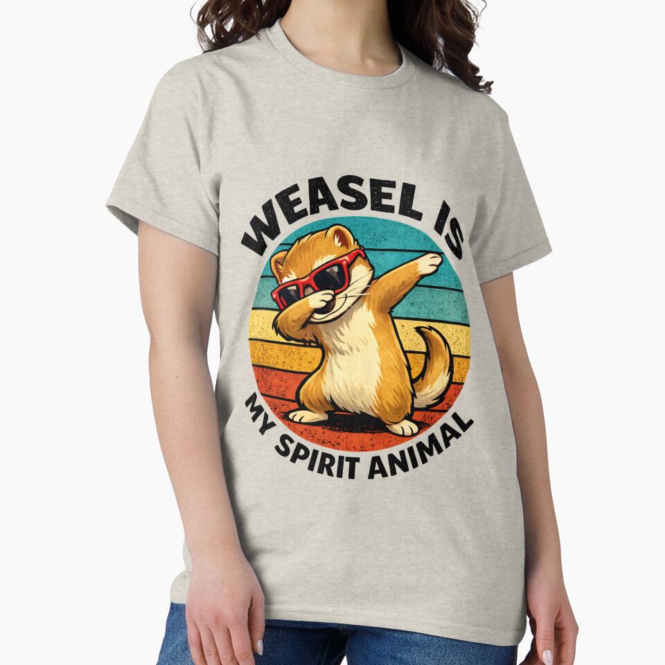 Weasel Is My Spirit Animal – Funny Retro Cute Weasel by SFD101
