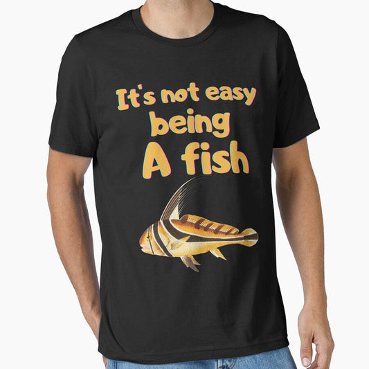 Its Not Easy Being Fish Slogan Retro Fish Illustration Design II by beddreams