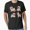 Funny Cute Four Dogs Pugs by JohnnyBench73