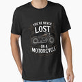 You're Never Lost On A Motorcycle Back Side Printed by banbopbii