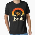 Bruh dog Funny Dachshund Face Meme Retro vintage by Kladhadredo